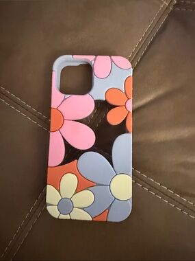 Floral Soft-Touch Phone Case in Pink, Orange & Lavender